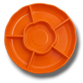 Charola Con Division Naranja C/3