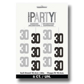 Glitz Black 30th Birthday Hanging Decorations  C/1