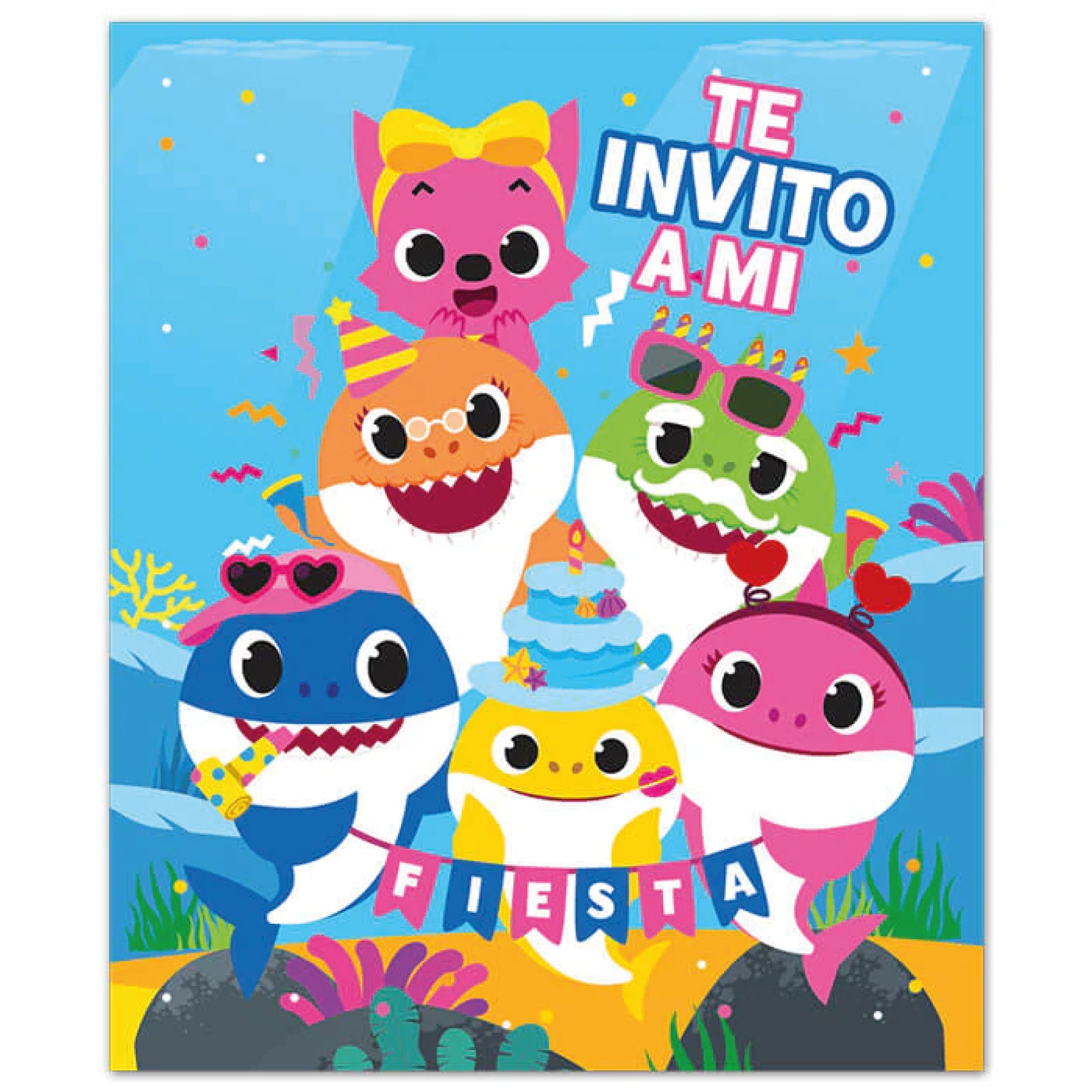 Invitacion Baby Shark  C/6