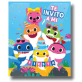 Invitacion Baby Shark  C/6