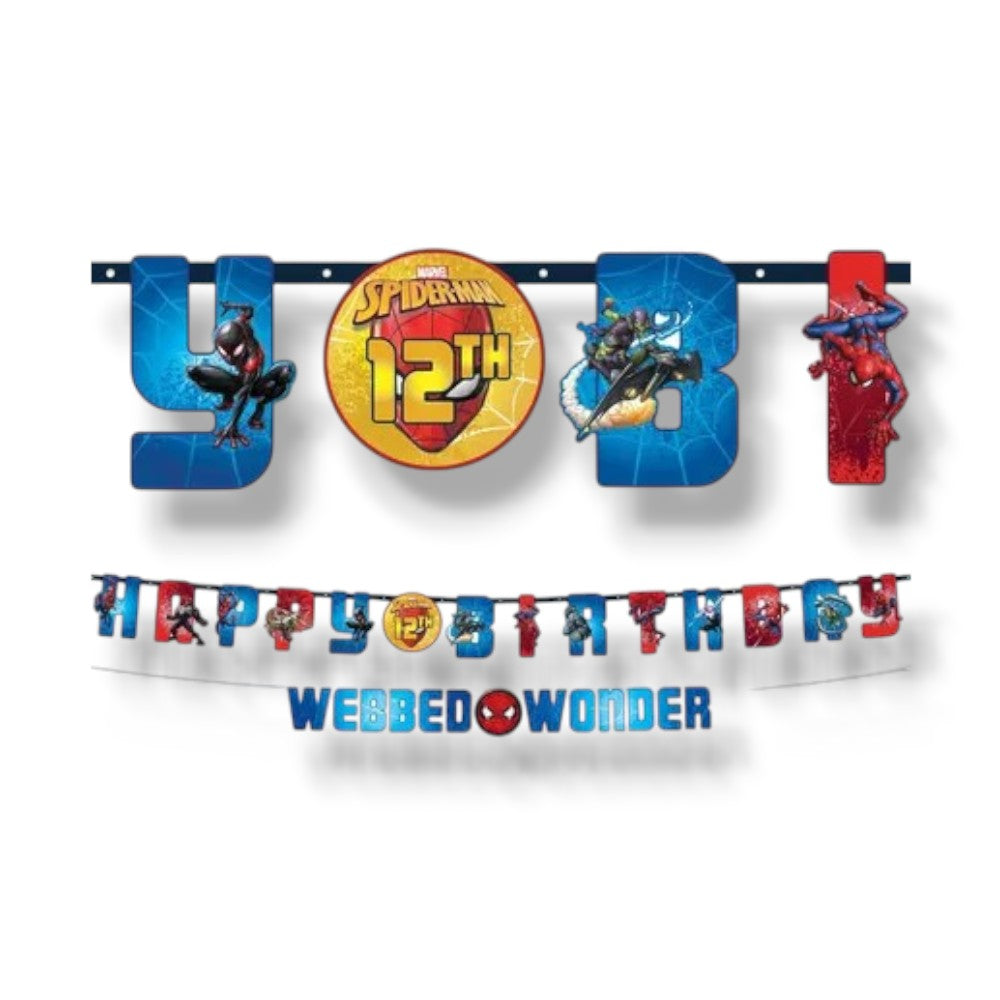 Banderín Jumbo Spiderman C/1 Kit