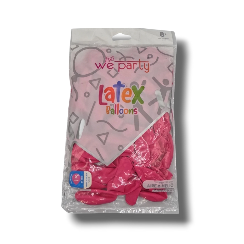 Bag of 9" Fuchsia French Balloons (50 count)