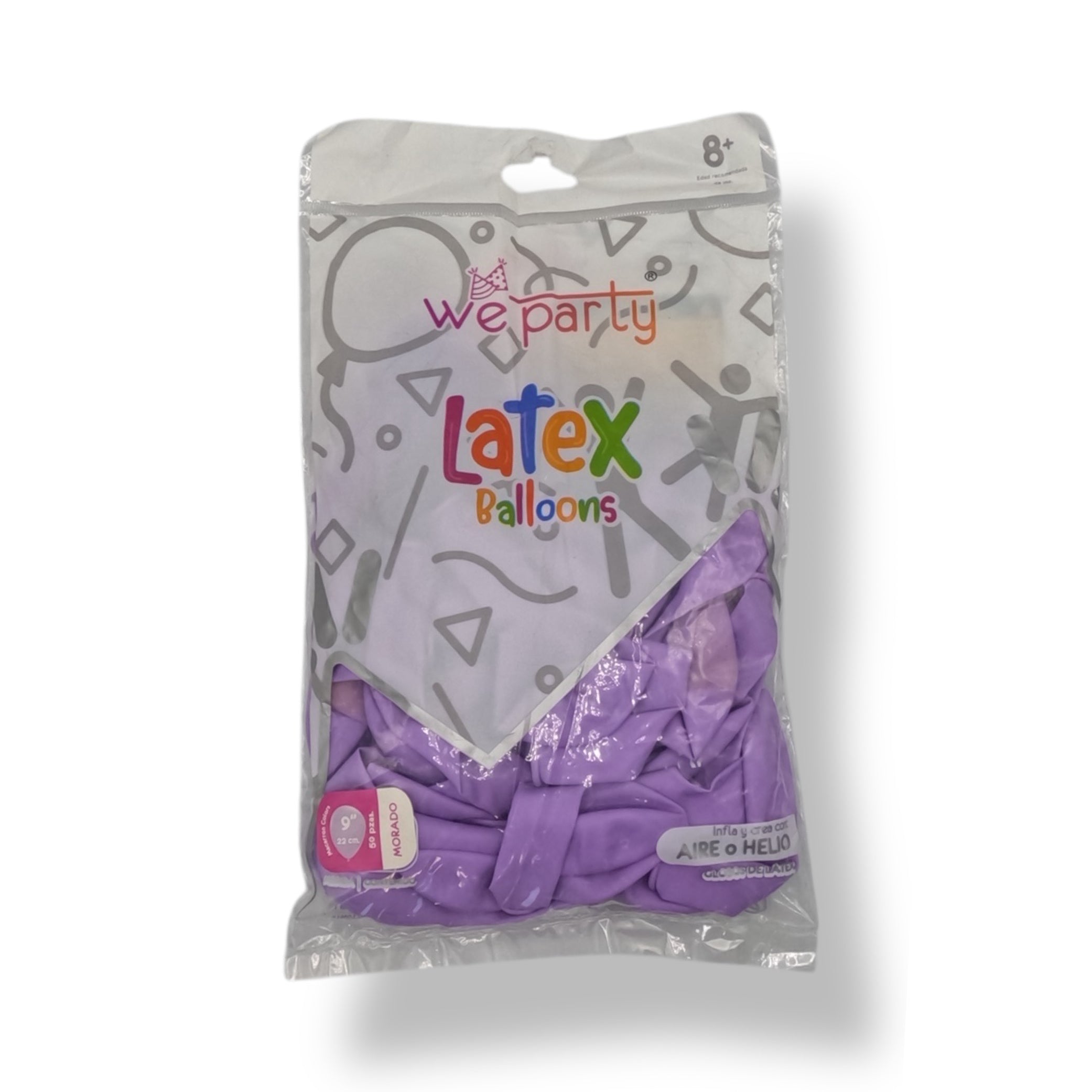 Bolsa De Globos 9" Morado Fashion C/50