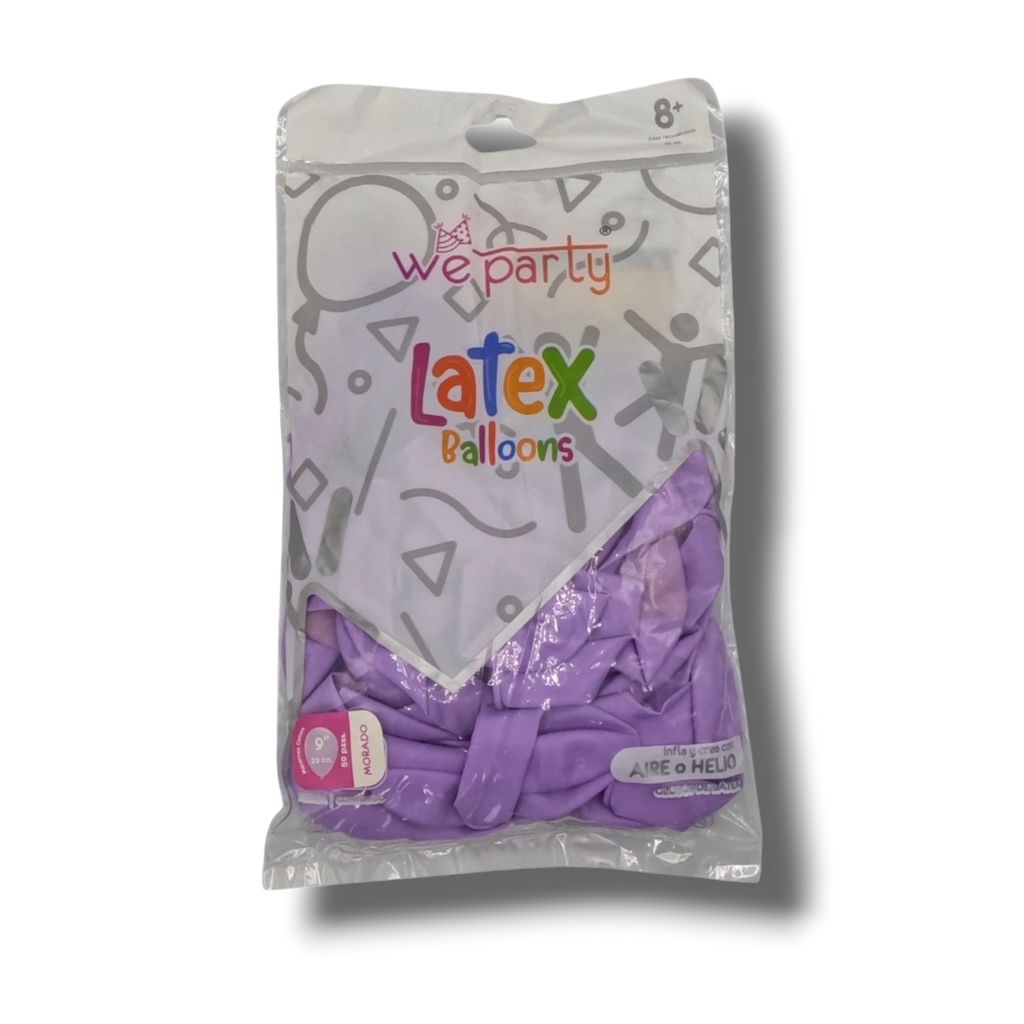 Bolsa De Globos 9" Morado Fashion C/50