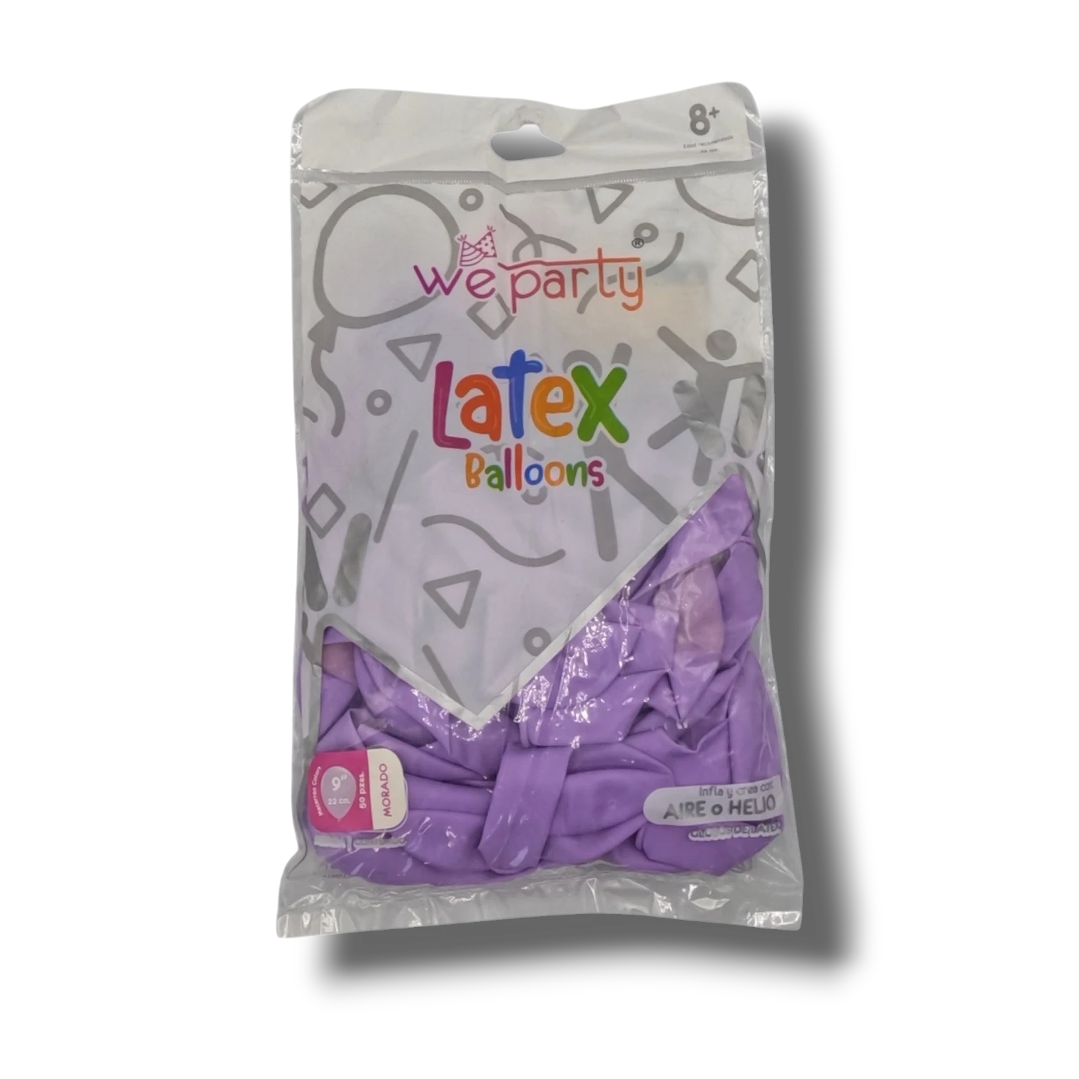 Bolsa De Globos 9" Morado Fashion C/50