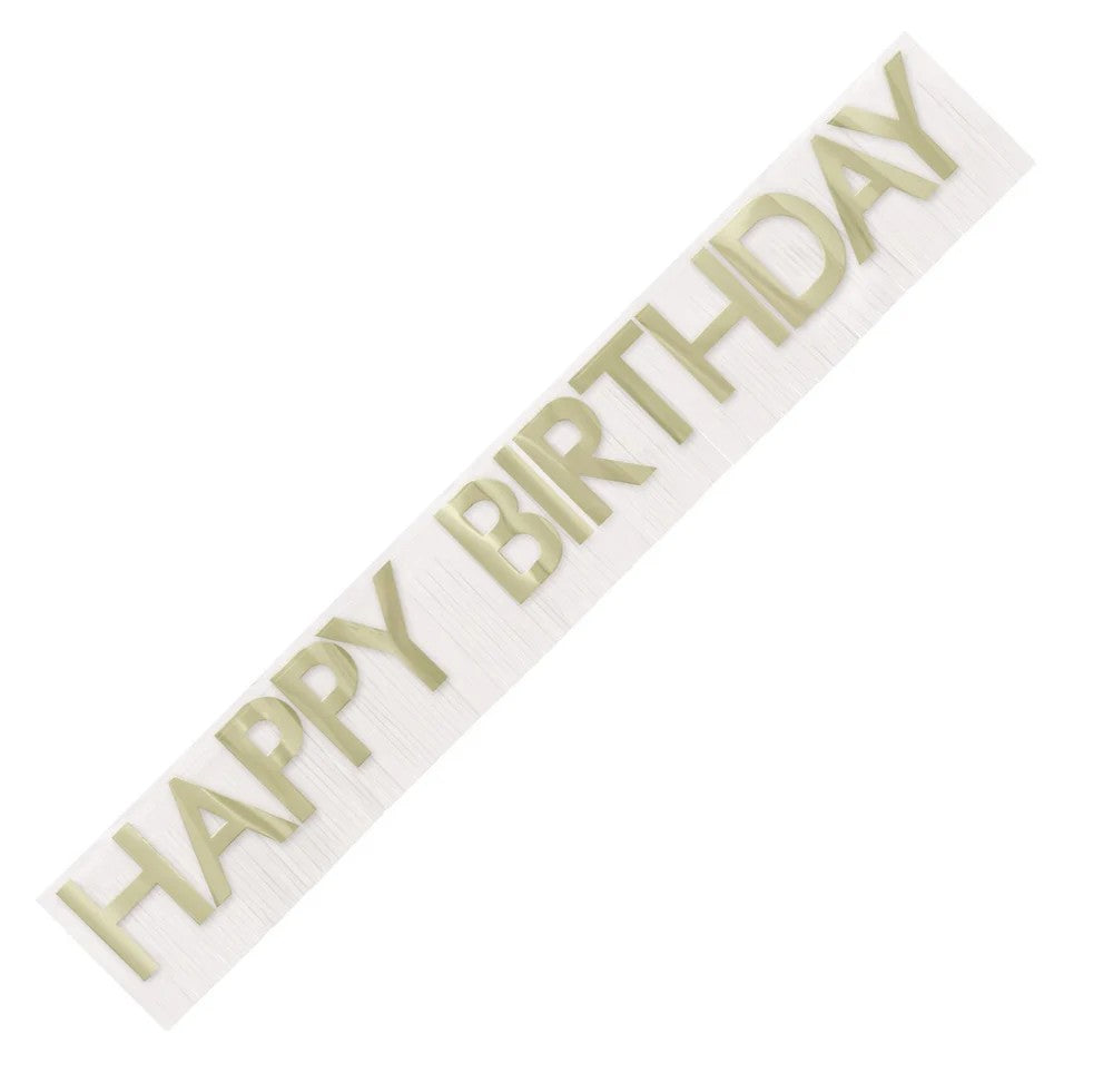 Banner Happy Birthday Gold C/1