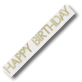 Banner Happy Birthday Gold C/1