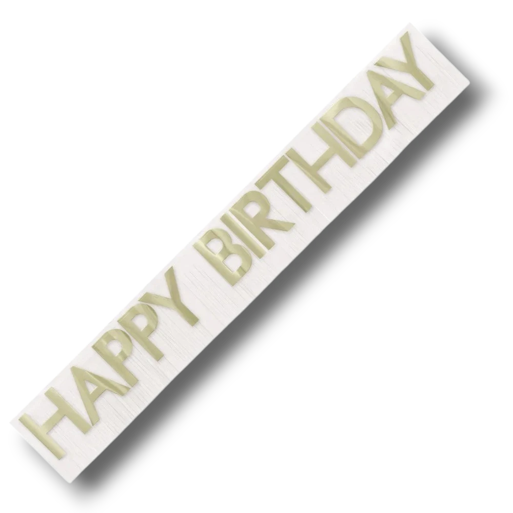 Banner Happy Birthday Gold C/1