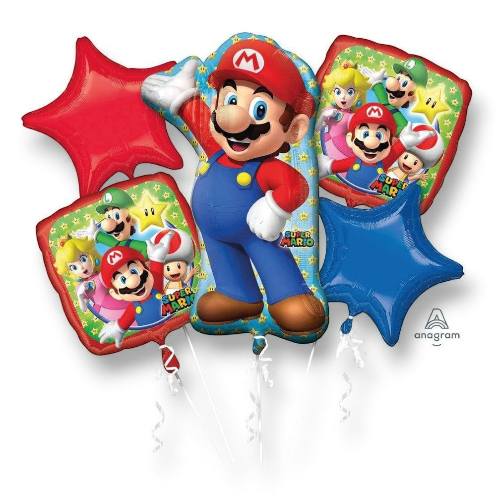 Super Mario Balloon Bouquet (5 count)
