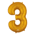 Globo 36" Numero 3 Oro C/1