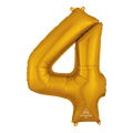 Globo 36" Numero 4 Oro C/1