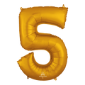 Globo 36" Numero 5 Oro C/1