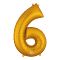 Globo 36" Numero 6 Oro C/1