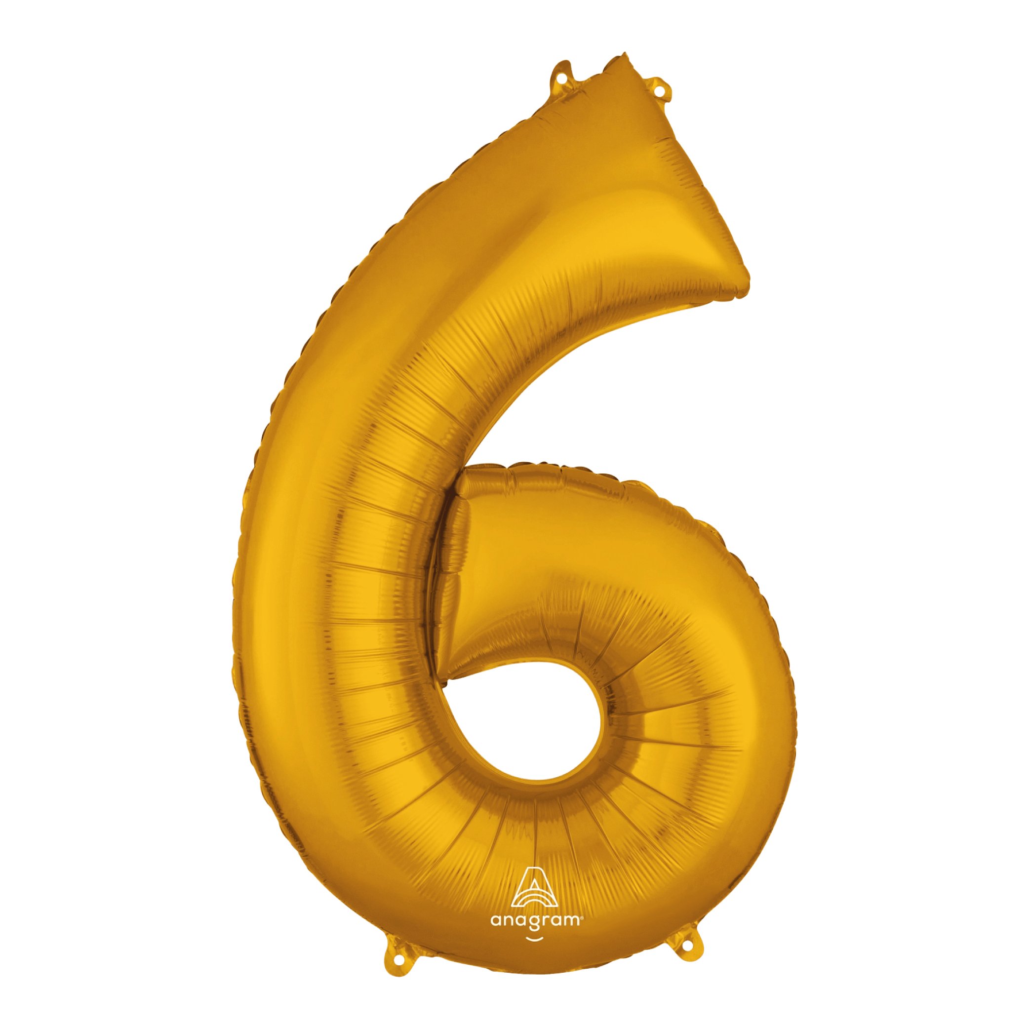 Globo 36" Numero 6 Oro C/1