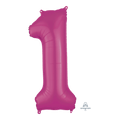 Globo 36" Numero 1 Magenta C/1