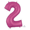 Globo 36" Numero 2 Magenta C/1