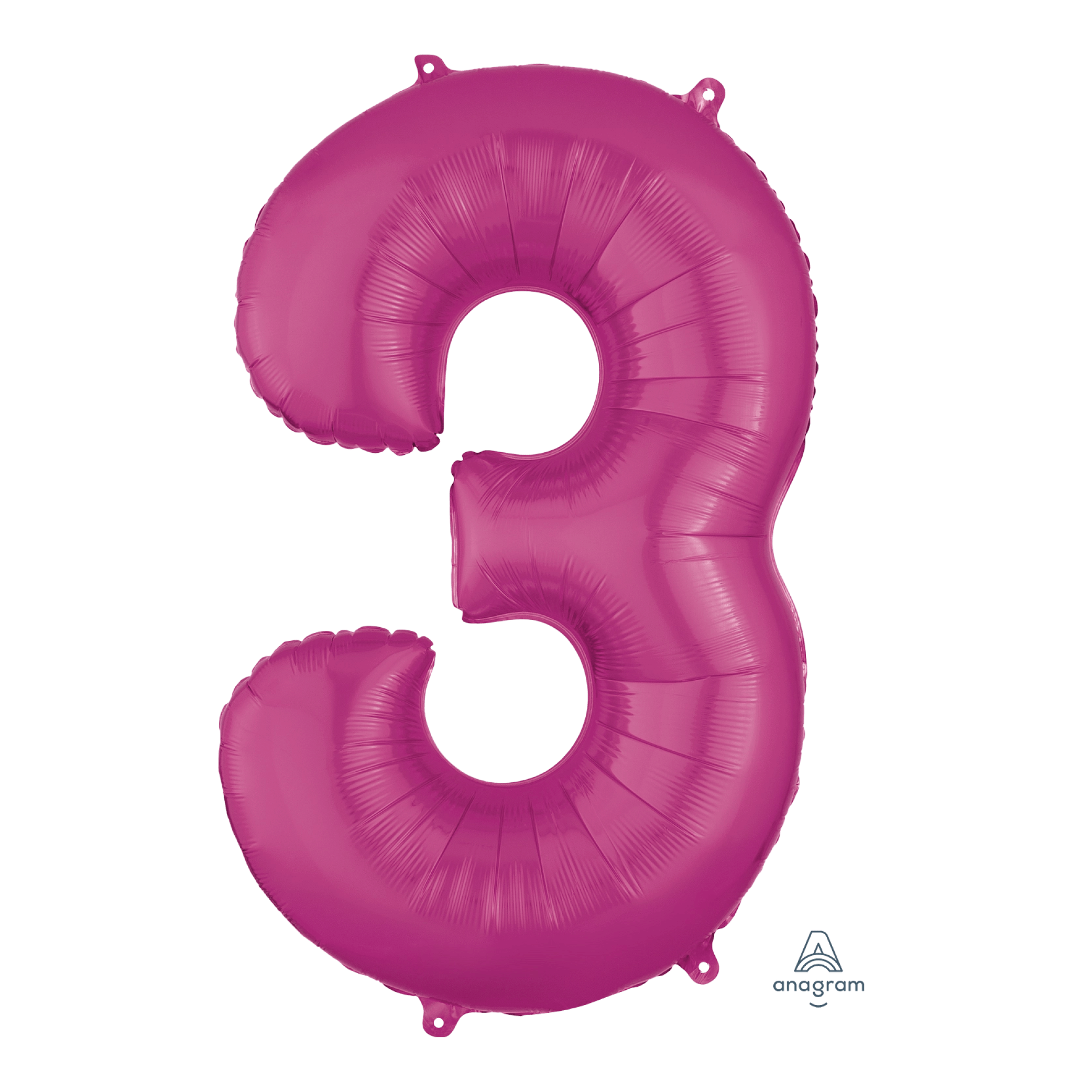 Globo 36" Numero 3 Magenta C/1