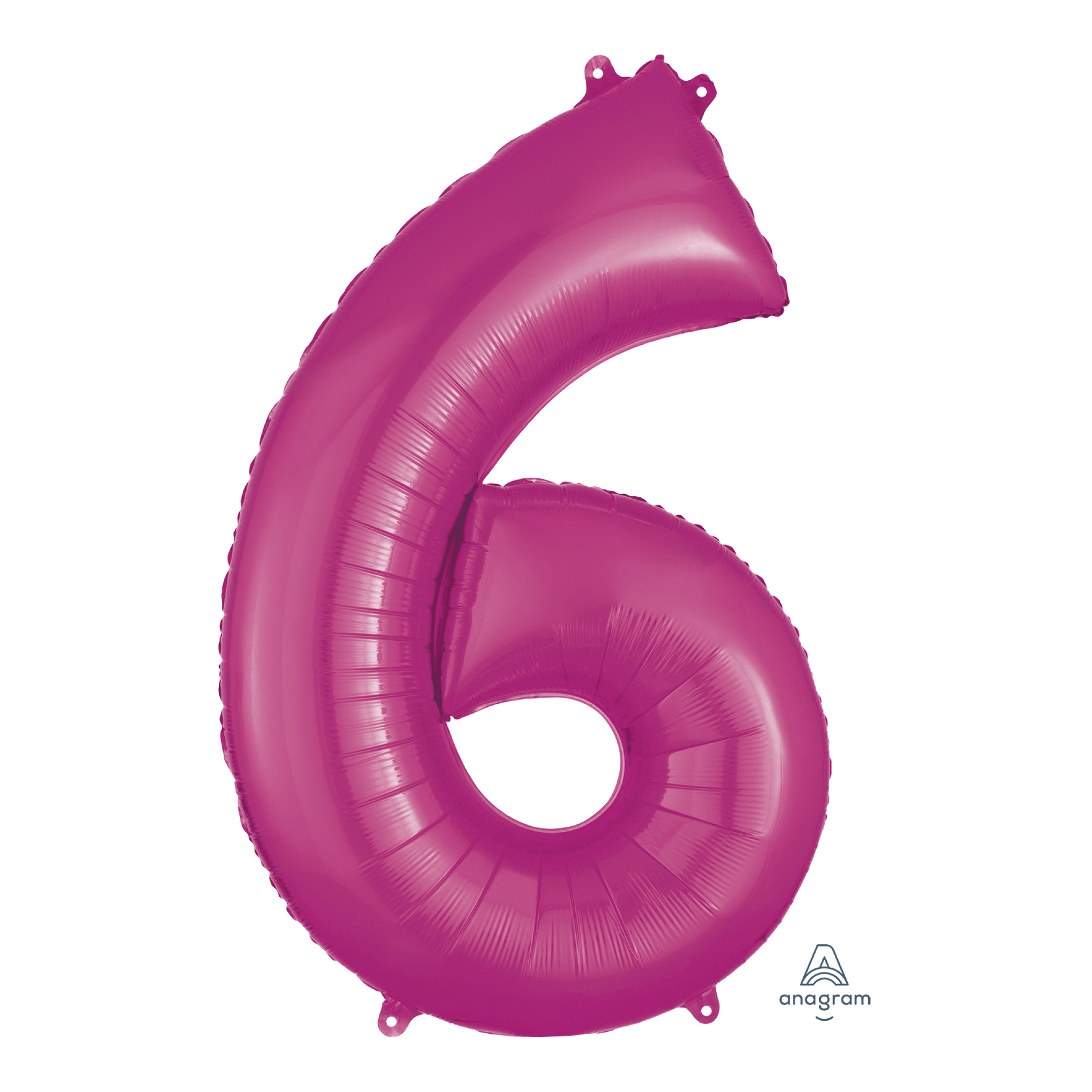 Globo 36" Numero 6 Magenta C/1