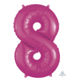 Globo 36" Numero 8 Magenta C/1