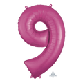 Globo 36" Numero 9 Magenta C/1