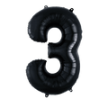 Globo 26" Numero 3 Negro C/1