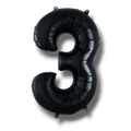 Globo 26" Numero 3 Negro C/1