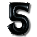 Globo 26" Numero 5 Negro C/1