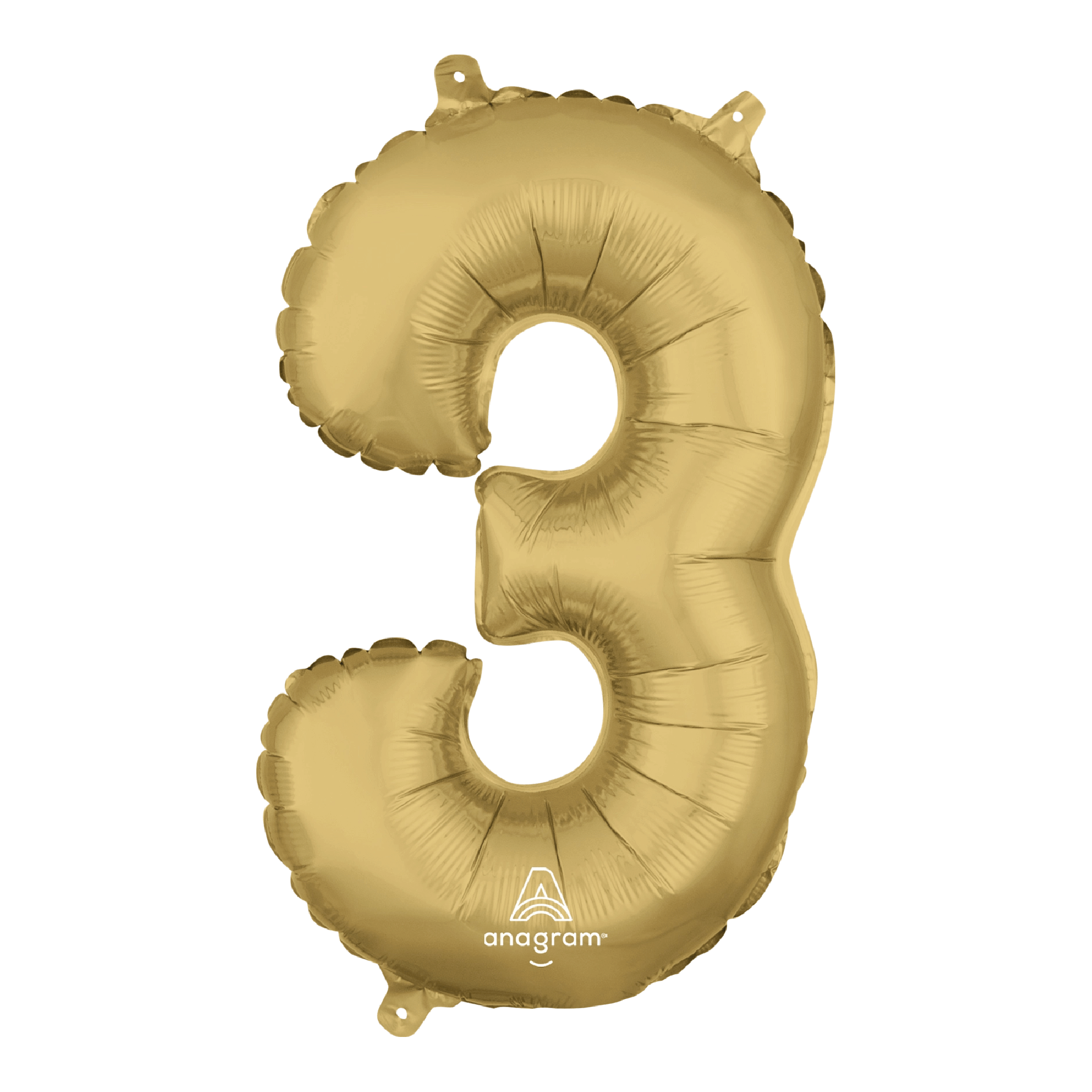 Globo 36" Numero 3 Oro Blanco C/1