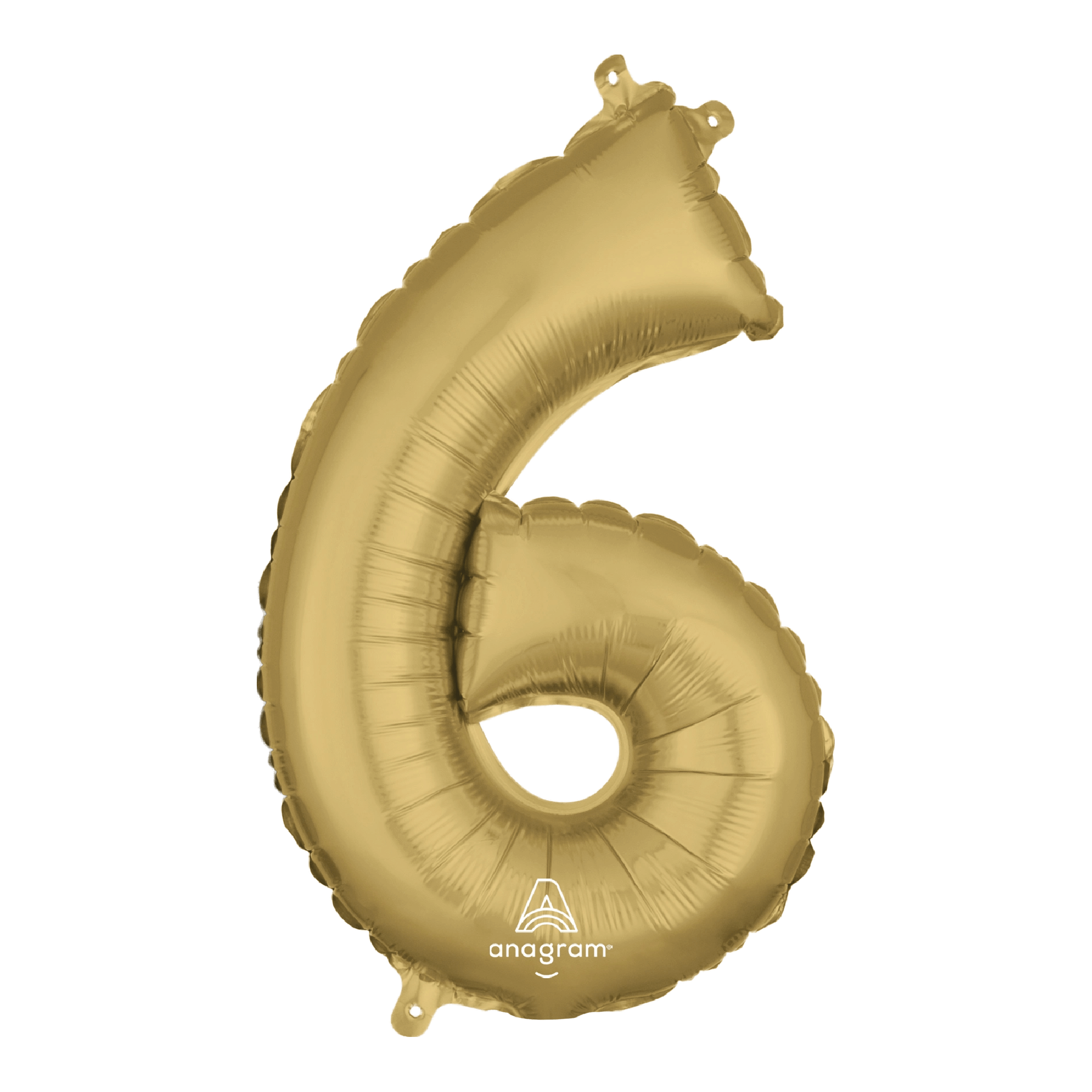 Globo 36" Numero 6 Oro Blanco C/1