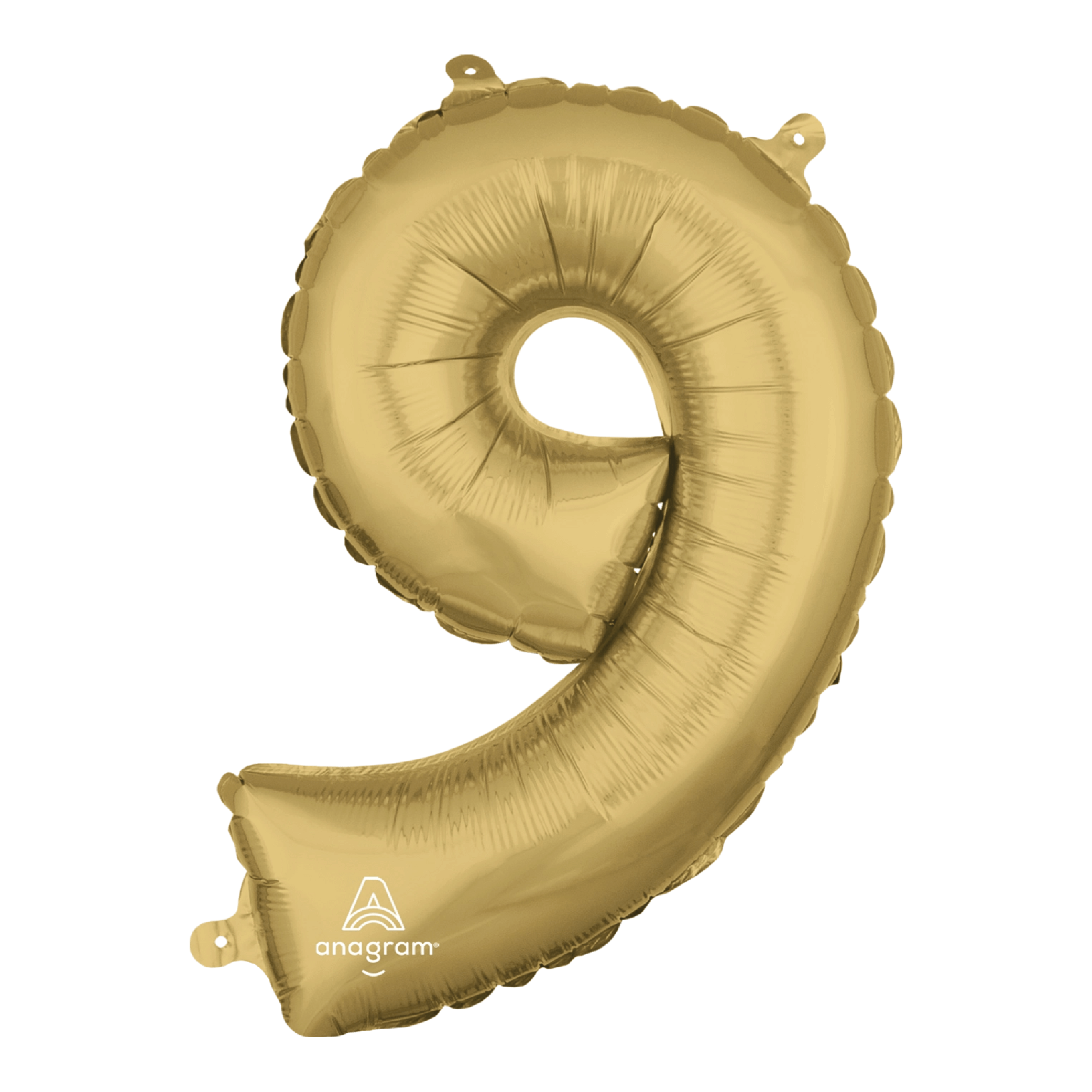 Globo 36" Numero 9 Oro Blanco C/1