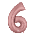 Globo 36" Numero 6 Oro Rosa C/1