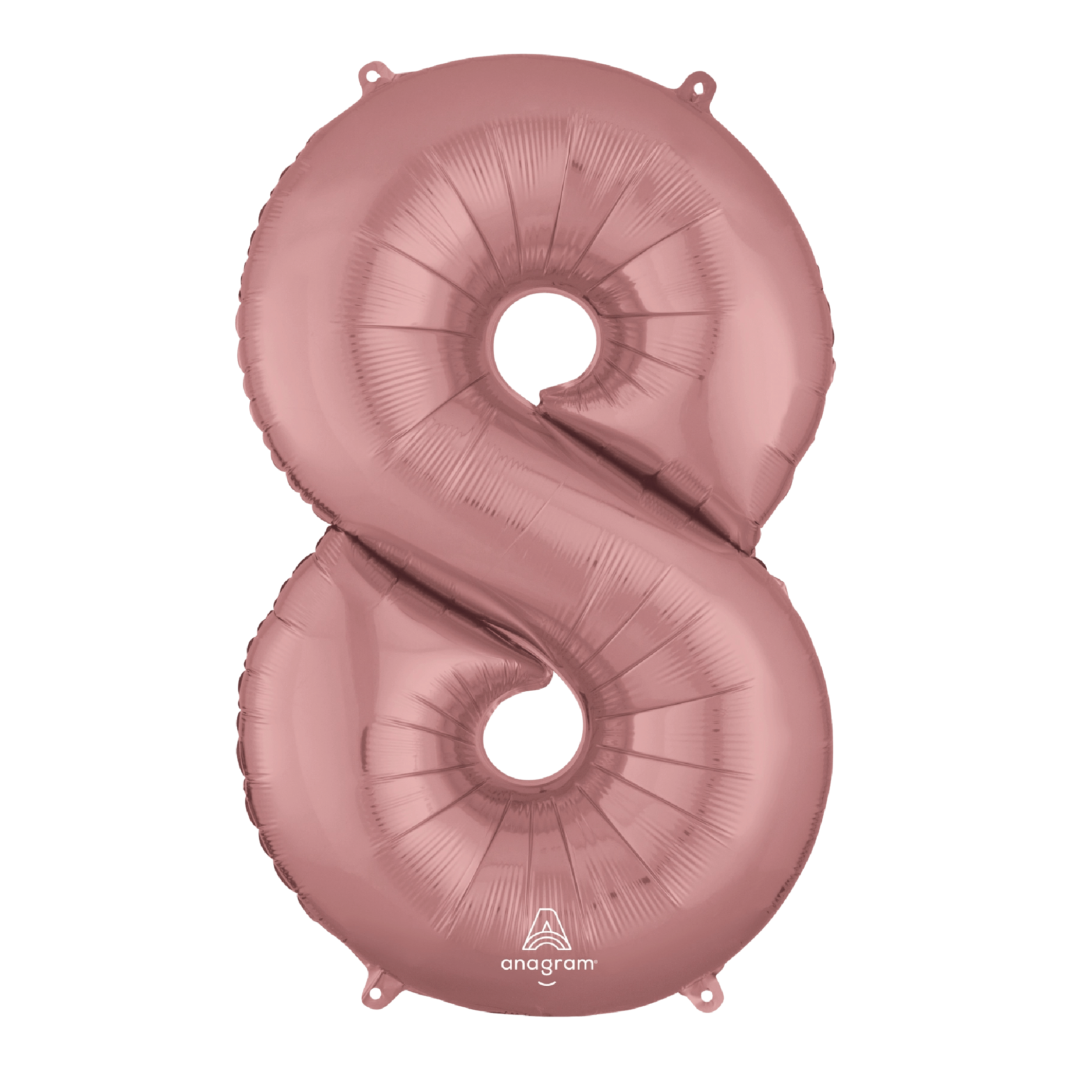 Globo 36" Numero 8 Oro Rosa C/1