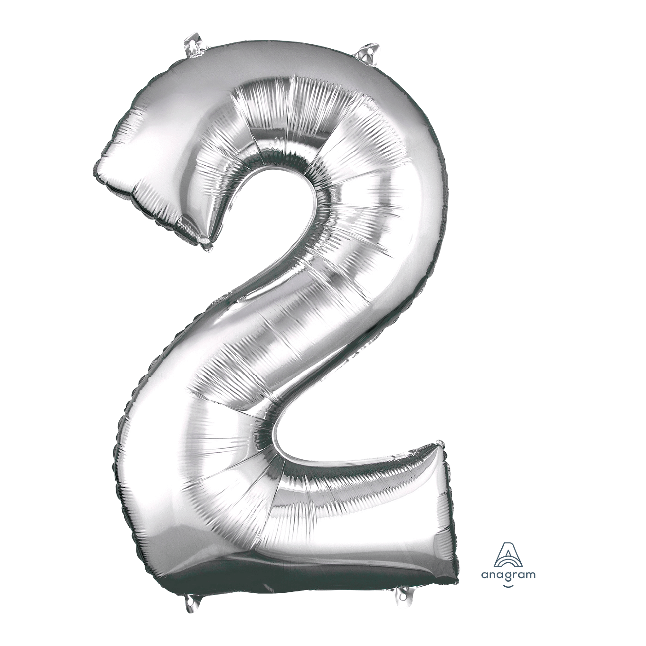 Globo 36" Numero 2 Plata C/1