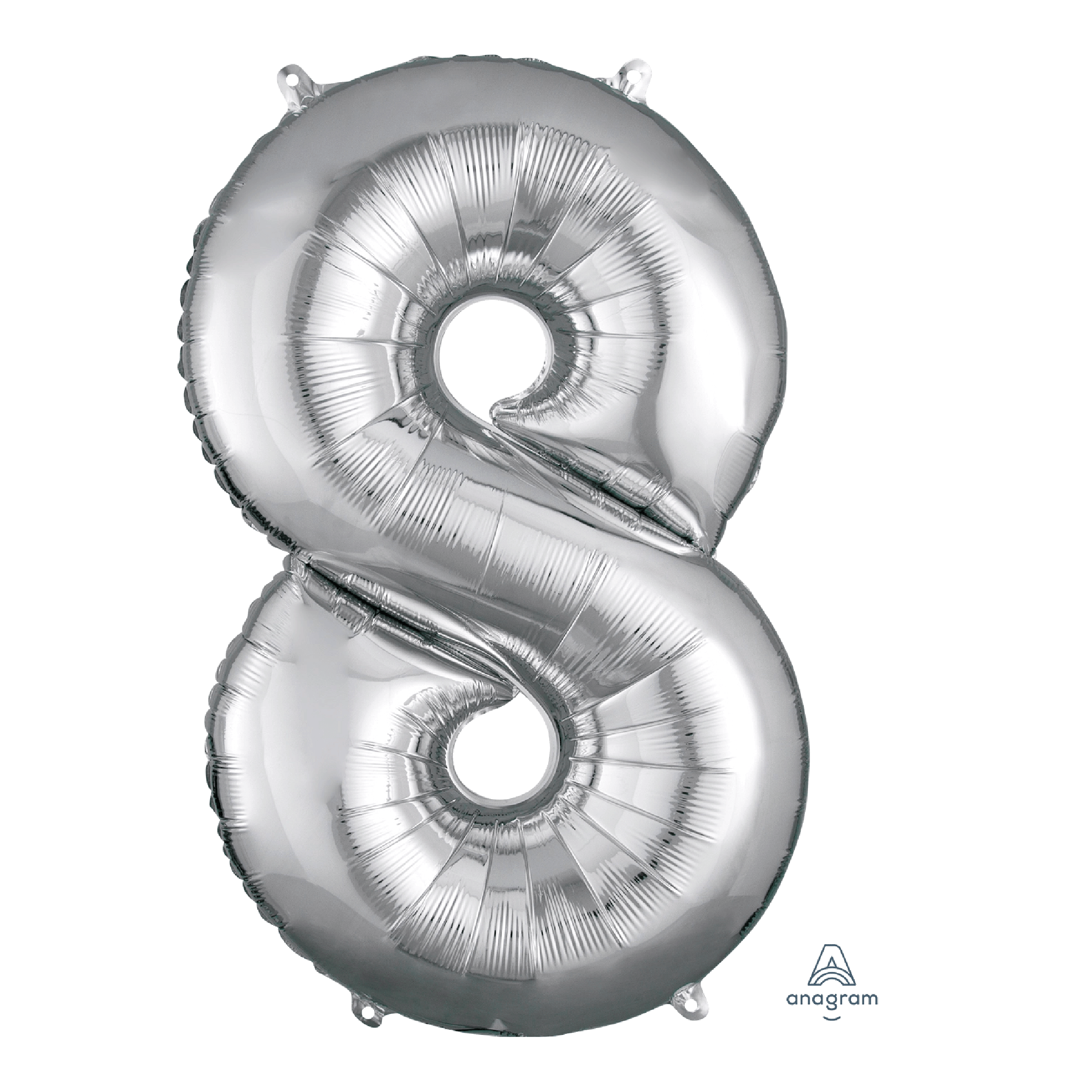 Globo 36" Numero 8 Plata C/1