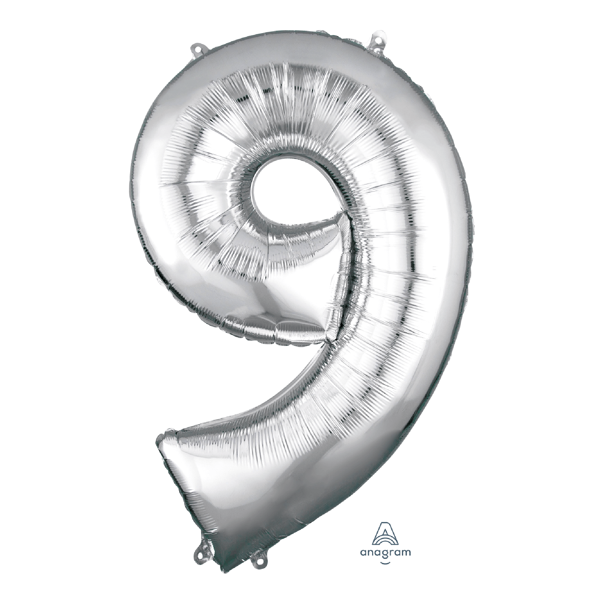 Globo 36" Numero 9 Plata C/1