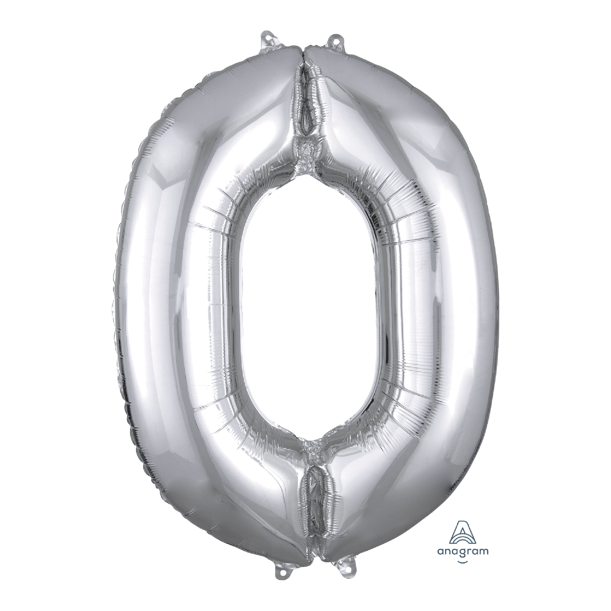 Globo 36" Numero 0 Plata C/1