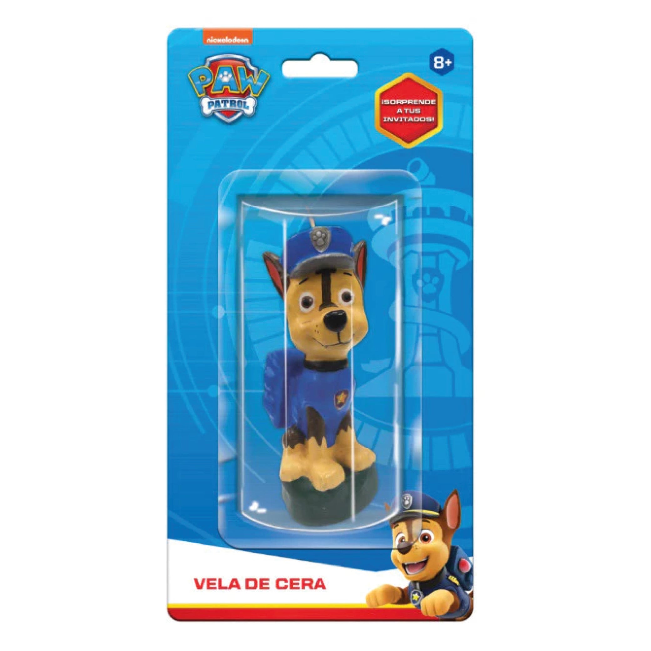 Vela Figura Chase Paw Patrol C/1