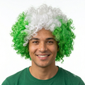 Peluca Afro Verde Blanco C/1
