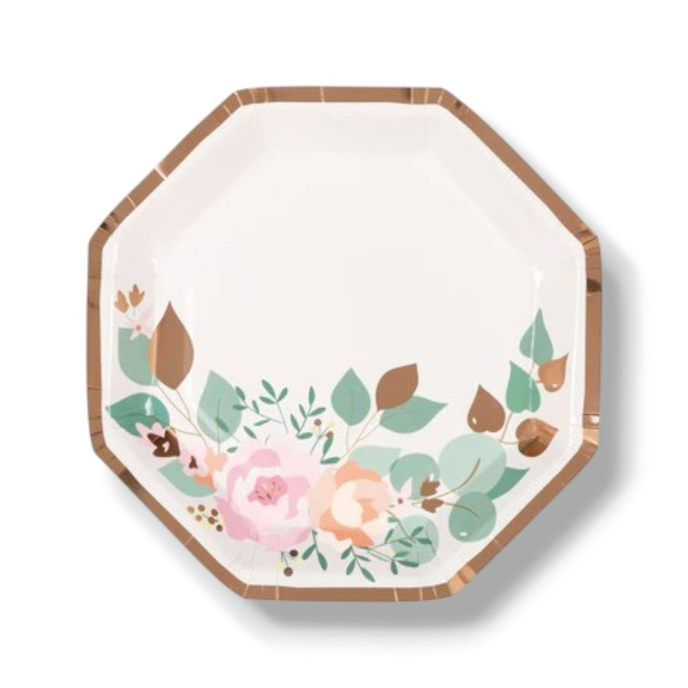 10" Pink Blooms Plate C/8