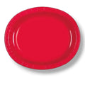 Plato 12" Ovalado Rojo C/8