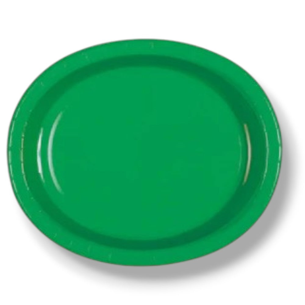 Plato 12" Ovalado Verde C/8