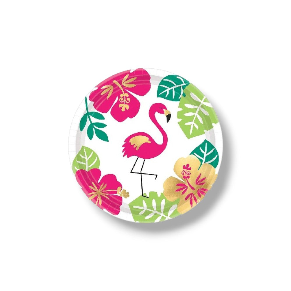 7" Aloha Flamingo Plate C/8