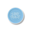 Plate 7" Blue Hearts Baby Shower C/8