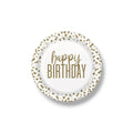 Plato 7" Confetti Gold Birthday C/8