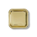 Plato 7" Cuadrado Foil Dorado C/8