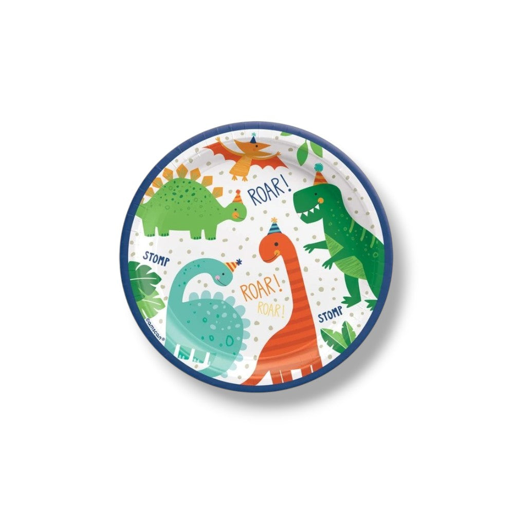 7" Dino-Mite Party Plate C/8