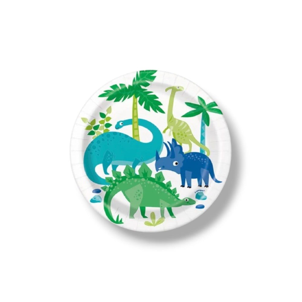 7" Dino Party Plate C/8