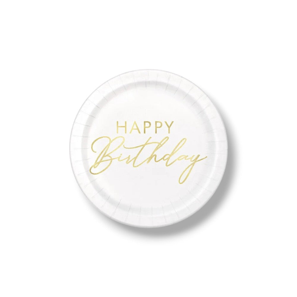 Plato 7" Gold Happy Birthday C/8