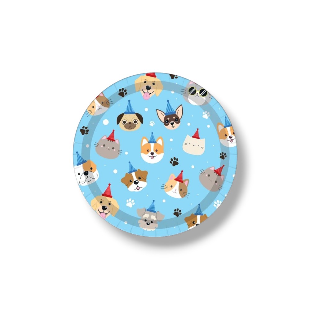7" Happy B-Day Pet Plate C/8