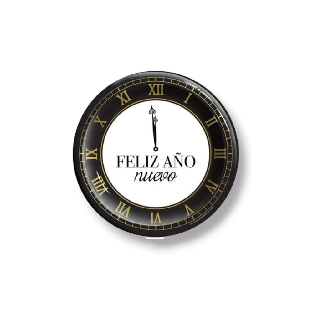 7" Plate Happy New Year Clock C/8
